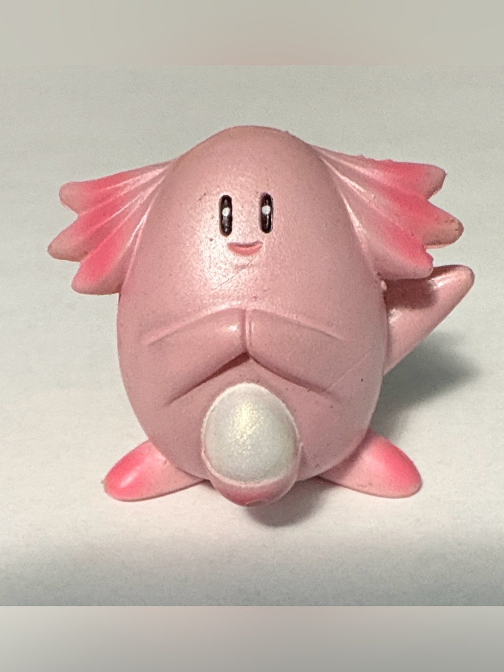 Vintage 90s Pokemon Chansey Figurine 1.5” Pearl Pink Egg Figure Sasco